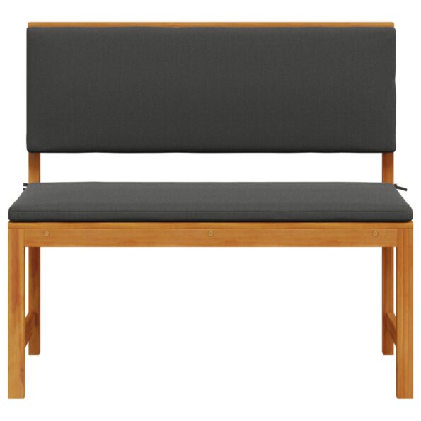 vidaXL Záhradná lavička s vankúšmi 100x50x91 cm z masívneho akáciového dreva – Obrázok 6