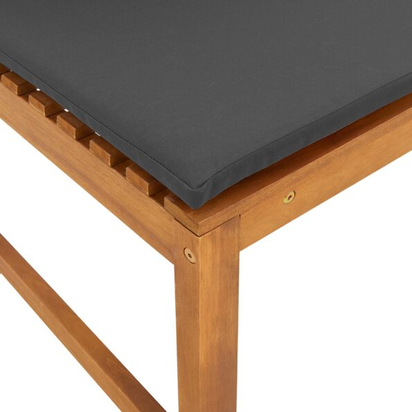 vidaXL Záhradná lavička s vankúšmi 100x50x91 cm z masívneho akáciového dreva – Obrázok 8