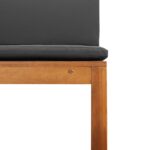 vidaXL Záhradná lavička s vankúšmi 100x50x91 cm z masívneho akáciového dreva – Obrázok 9