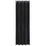 vidaXL Závesy na zatemnenie s okami 2 ks Čierny zamat – Obrázok 3