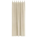 vidaXL Záclony s pútkami 2 ks Krémová zamat – Obrázok 3