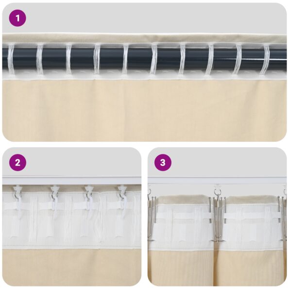 vidaXL Záclony s top páskou 2 ks Super svetlosivá zamat – Obrázok 6