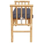 vidaXL Záhradná lavička s vankúšom 110 cm z bambusu – Obrázok 5