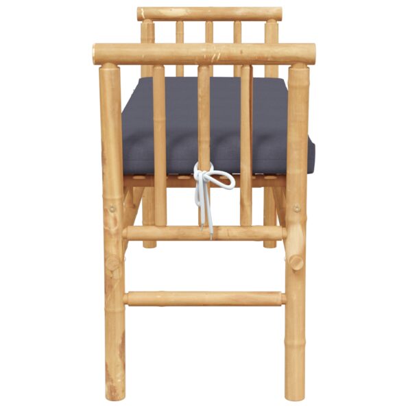 vidaXL Záhradná lavička s vankúšom 110 cm z bambusu – Obrázok 5