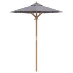 vidaXL Záhradný slnečník tmavosivý 150x210 cm z bambusu – Obrázok 4