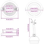vidaXL Bodové svetlo 6 pcs Strieborná 9 x 9 x 2 cm Hliník – Obrázok 12