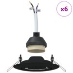 vidaXL Lampy Súprava 6 Čierna Plast 9 cm Moderné Zapuštené svetlá – Obrázok 4