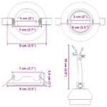 vidaXL Lampy Sada 24 Biela Plast 9 cm Okrúhle zapustené stropné svetlá – Obrázok 12