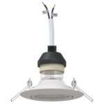 vidaXL Lampy Sada 24 Biela Plast 9 cm Okrúhle zapustené stropné svetlá – Obrázok 3