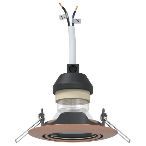 vidaXL Lampy Sada 6 Meď 9 cm Stropné svetlá s plochým montážom Okrúhle – Obrázok 3