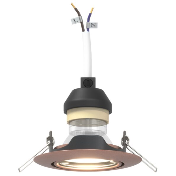 vidaXL Lampy Meď Meď a plast Malé Zapustené osvetlenie Okrúhle – Obrázok 9