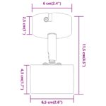 vidaXL Stropné bodové svetlo so bodmi Čierna 6,5 x 6 x 11,5 cm Kov – Obrázok 13