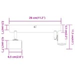 vidaXL Stropné bodové svetlo so bodmi Biela 26 x 6,5 x 11,5 cm Kov – Obrázok 13