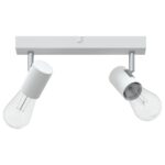 vidaXL Stropné bodové svetlo so bodmi Biela 26 x 6,5 x 11,5 cm Kov – Obrázok 3