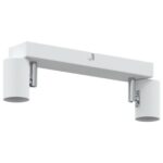 vidaXL Stropné bodové svetlo so bodmi Biela 26 x 6,5 x 11,5 cm Kov – Obrázok 4