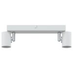 vidaXL Stropné bodové svetlo so bodmi Biela 26 x 6,5 x 11,5 cm Kov – Obrázok 5