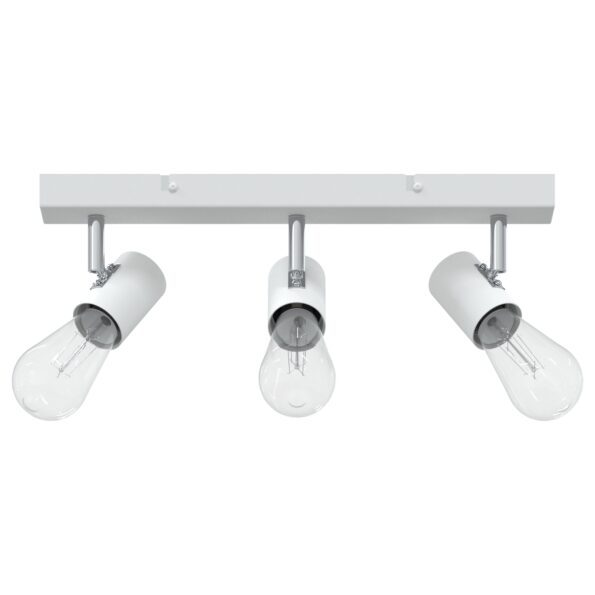vidaXL Stropné bodové svetlo so bodmi Biela 38 x 6,5 x 11,5 cm Kov – Obrázok 3