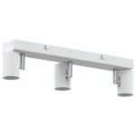 vidaXL Stropné bodové svetlo so bodmi Biela 38 x 6,5 x 11,5 cm Kov – Obrázok 4