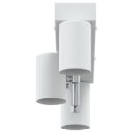 vidaXL Stropné bodové svetlo so bodmi Biela 38 x 6,5 x 11,5 cm Kov – Obrázok 6