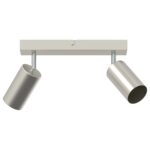 vidaXL Stropné bodové svetlo so bodmi Niklová 26 x 6 x 16 cm Kov – Obrázok 2