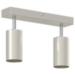 vidaXL Stropné bodové svetlo so bodmi Niklová 26 x 6 x 16 cm Kov – Obrázok 4