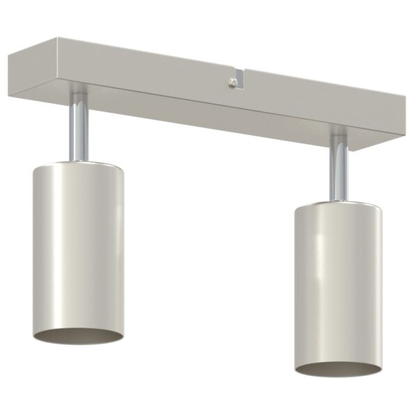 vidaXL Stropné bodové svetlo so bodmi Niklová 26 x 6 x 16 cm Kov – Obrázok 4