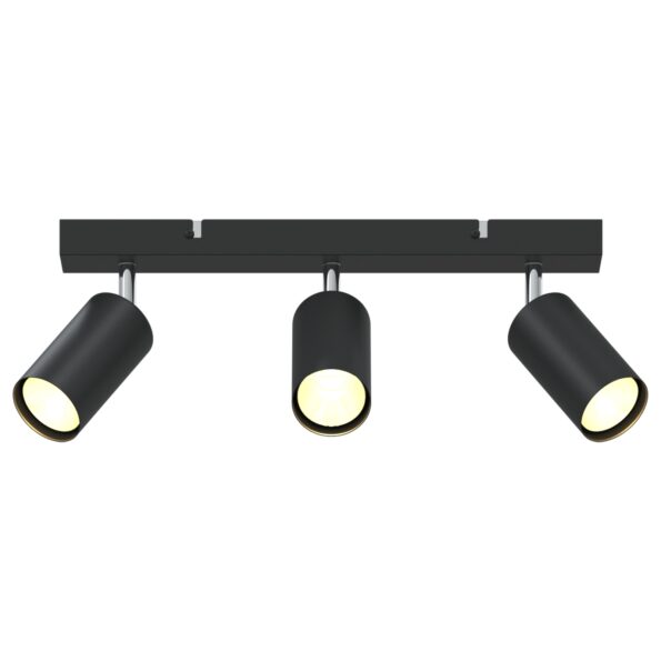 vidaXL Stropné bodové svetlo so bodmi Čierna 38 x 6 x 16 cm Kov – Obrázok 10