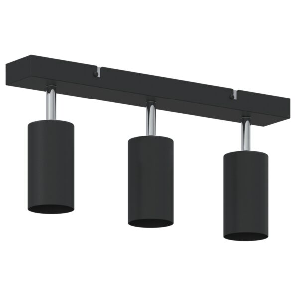 vidaXL Stropné bodové svetlo so bodmi Čierna 38 x 6 x 16 cm Kov – Obrázok 4