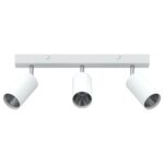 vidaXL Stropné bodové svetlo so bodmi Biela 38 x 6 x 16 cm Kov – Obrázok 3