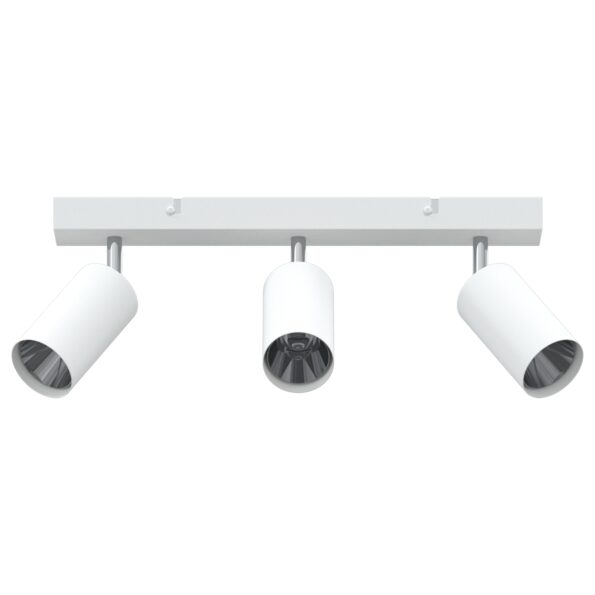 vidaXL Stropné bodové svetlo so bodmi Biela 38 x 6 x 16 cm Kov – Obrázok 3