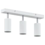 vidaXL Stropné bodové svetlo so bodmi Biela 38 x 6 x 16 cm Kov – Obrázok 4