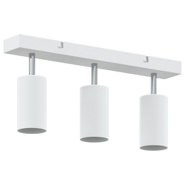vidaXL Stropné bodové svetlo so bodmi Biela 38 x 6 x 16 cm Kov – Obrázok 4