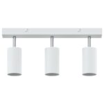 vidaXL Stropné bodové svetlo so bodmi Biela 38 x 6 x 16 cm Kov – Obrázok 5