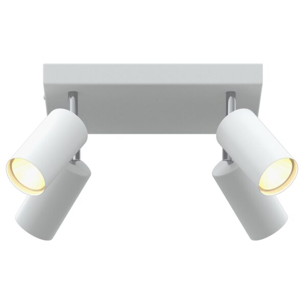 vidaXL Stropné bodové svetlo so bodmi Biela 26 x 26 x 16 cm Kov – Obrázok 10