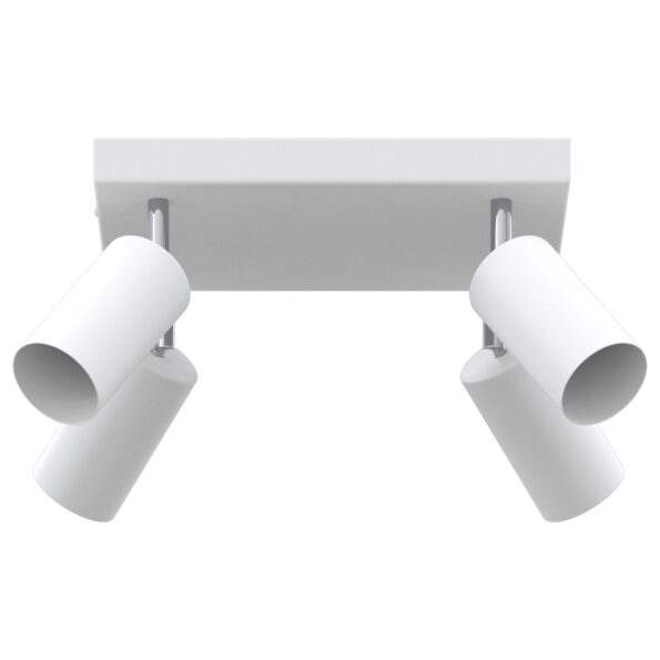 vidaXL Stropné bodové svetlo so bodmi Biela 26 x 26 x 16 cm Kov – Obrázok 2