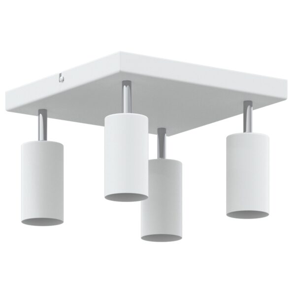 vidaXL Stropné bodové svetlo so bodmi Biela 26 x 26 x 16 cm Kov – Obrázok 4