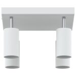 vidaXL Stropné bodové svetlo so bodmi Biela 26 x 26 x 16 cm Kov – Obrázok 5