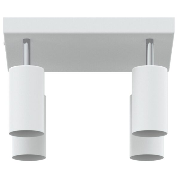 vidaXL Stropné bodové svetlo so bodmi Biela 26 x 26 x 16 cm Kov – Obrázok 5