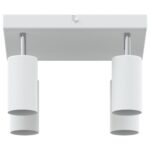 vidaXL Stropné bodové svetlo so bodmi Biela 26 x 26 x 16 cm Kov – Obrázok 6
