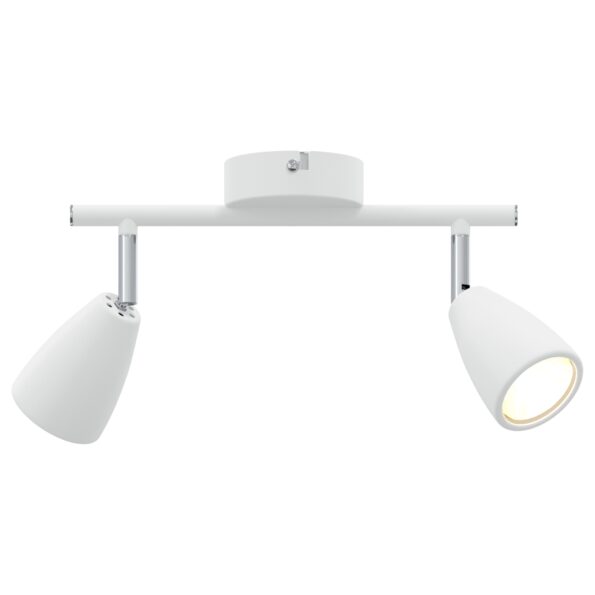 vidaXL Stropné bodové svetlo so bodmi Biela 25.5 x 8 x 16 cm Kov – Obrázok 10