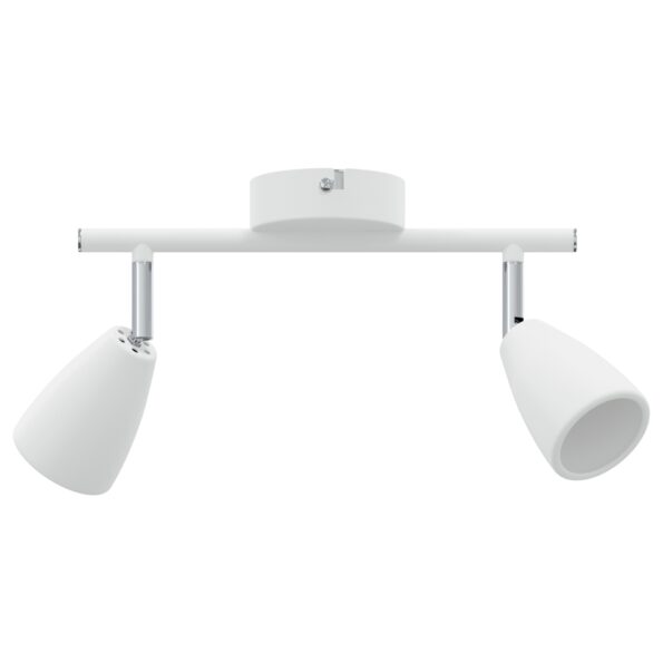 vidaXL Stropné bodové svetlo so bodmi Biela 25.5 x 8 x 16 cm Kov – Obrázok 2