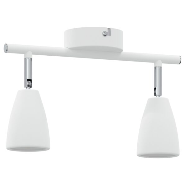 vidaXL Stropné bodové svetlo so bodmi Biela 25.5 x 8 x 16 cm Kov – Obrázok 4