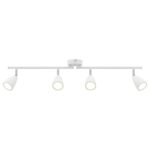 vidaXL Stropné bodové svetlo so bodmi Biela 70 x 12,5 x 10,5 cm Kov – Obrázok 12