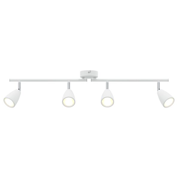 vidaXL Stropné bodové svetlo so bodmi Biela 70 x 12,5 x 10,5 cm Kov – Obrázok 12