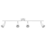 vidaXL Stropné bodové svetlo so bodmi Biela 70 x 12,5 x 10,5 cm Kov – Obrázok 2