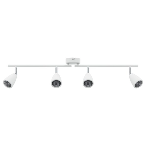 vidaXL Stropné bodové svetlo so bodmi Biela 70 x 12,5 x 10,5 cm Kov – Obrázok 3