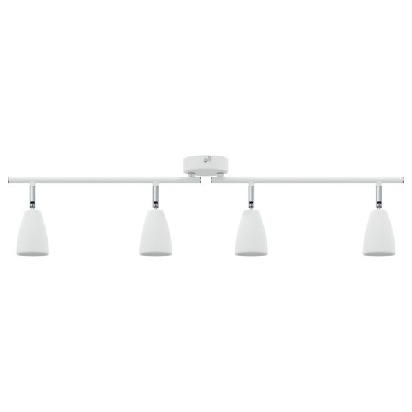 vidaXL Stropné bodové svetlo so bodmi Biela 70 x 12,5 x 10,5 cm Kov – Obrázok 6