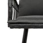 vidaXL Záhradná lavica čierna 114x64x78 cm z poly ratan – Obrázok 7