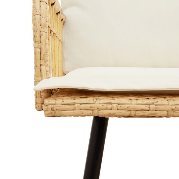 vidaXL Záhradná lavička Prírodná 114x64x78 cm Polyratan – Obrázok 7