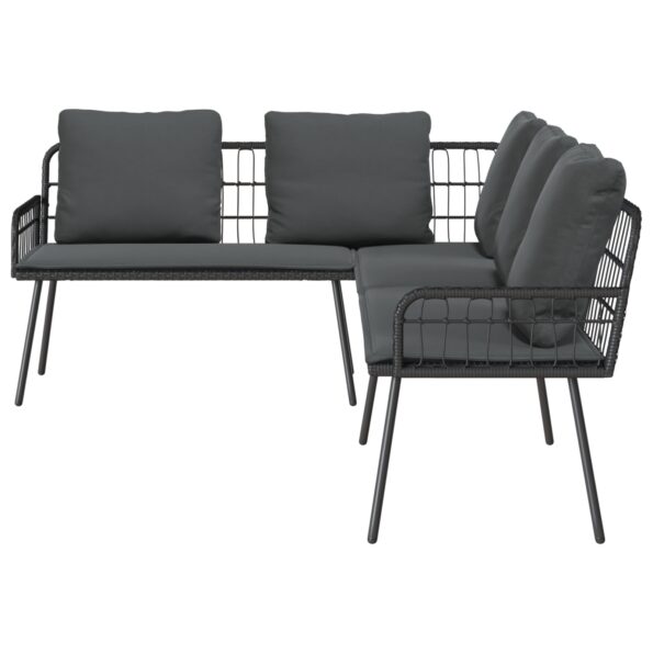vidaXL Pohovka s vankúšom Antracit 173 x 231 x 90 cm Oceľ – Obrázok 6